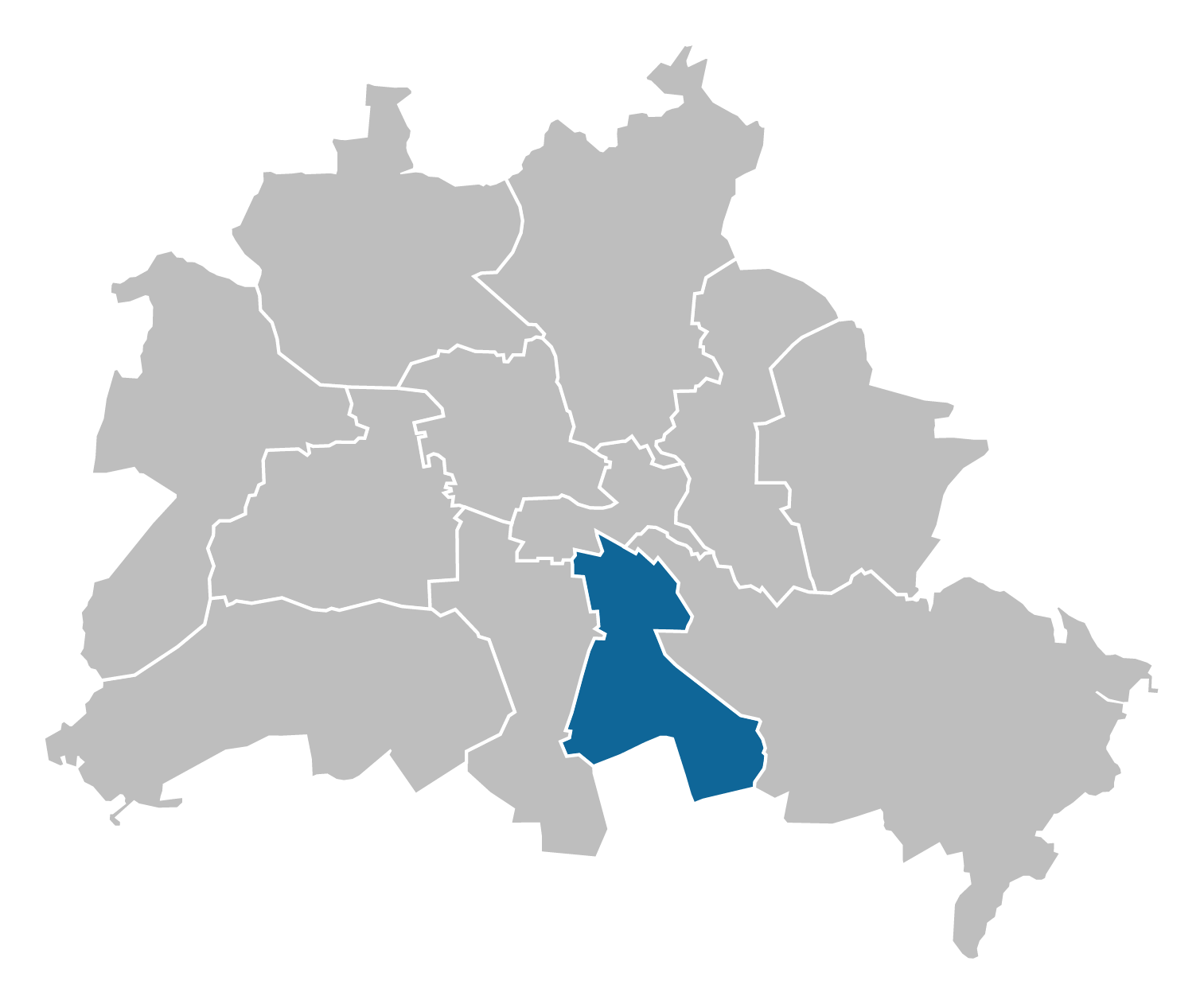 Karte Berlin Bezirk Neukölln - Standort der Wohngemeinschaft